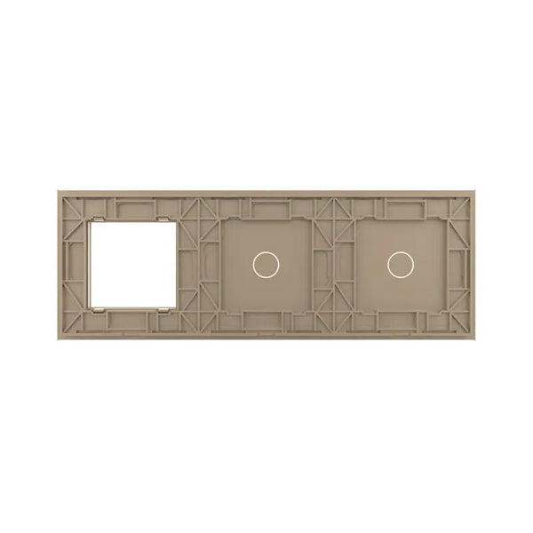 Livolo | Goud | 1+1+SR | Glasplaat | Combinatie Livolo Nederland B.V.