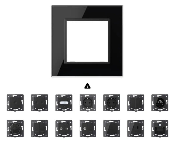 Zelf samenstellen | Zwart | Afdekraam SR Livolo Nederland B.V.
