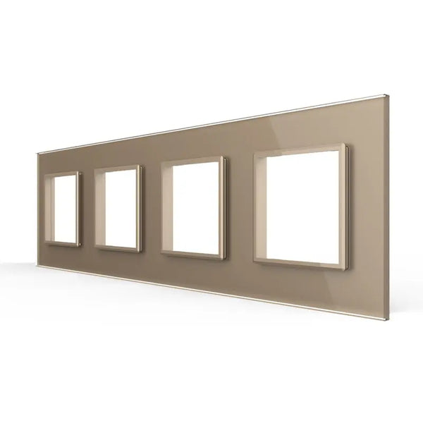 Livolo | Goud | SR+SR+SR+SR | Glasplaat Livolo Nederland B.V.