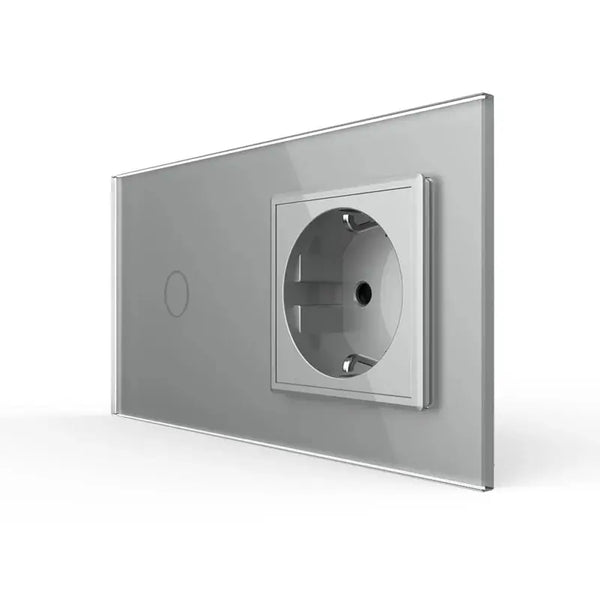 Livolo | Grijs | 1+SR | Aan/Uit | Schakelaar | Wandcontactdoos Livolo Nederland B.V.