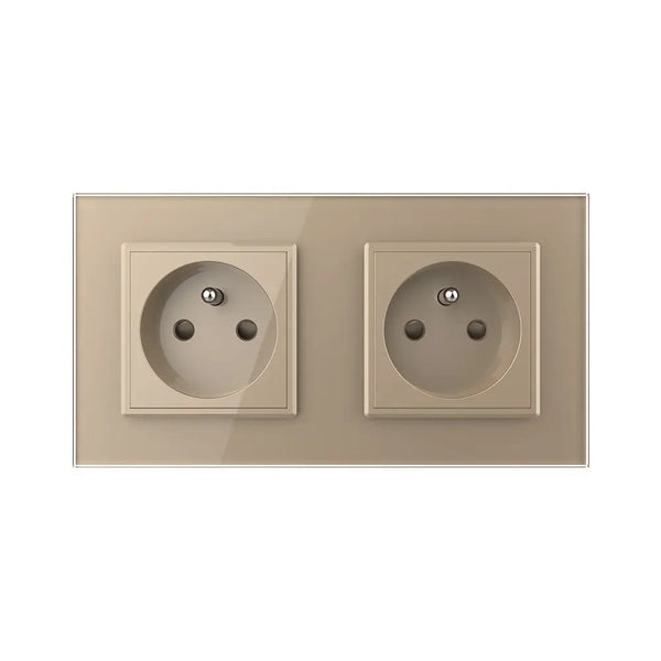 Livolo | Goud | SR+SR | Wandcontactdoos | France Livolo Nederland B.V.