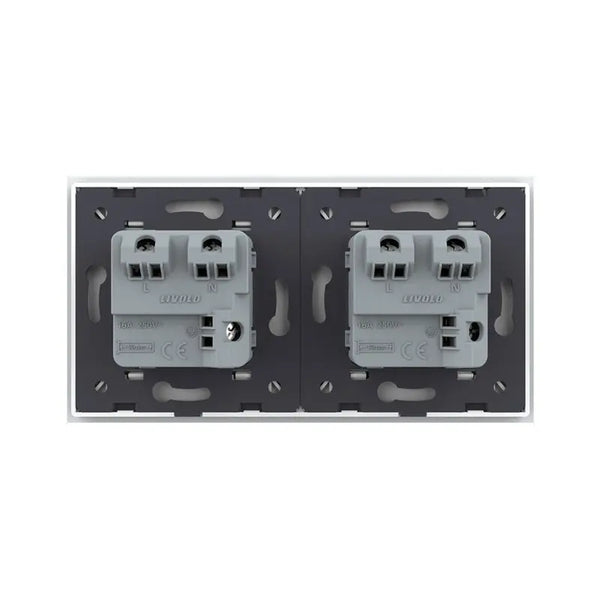 Livolo | Wit | SR+SR | Wandcontactdoos | Zonder randaarde Livolo Nederland B.V.