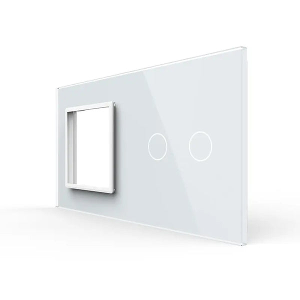 Livolo | Wit | SR+2 | Glasplaat | Combinatie Livolo Nederland B.V.