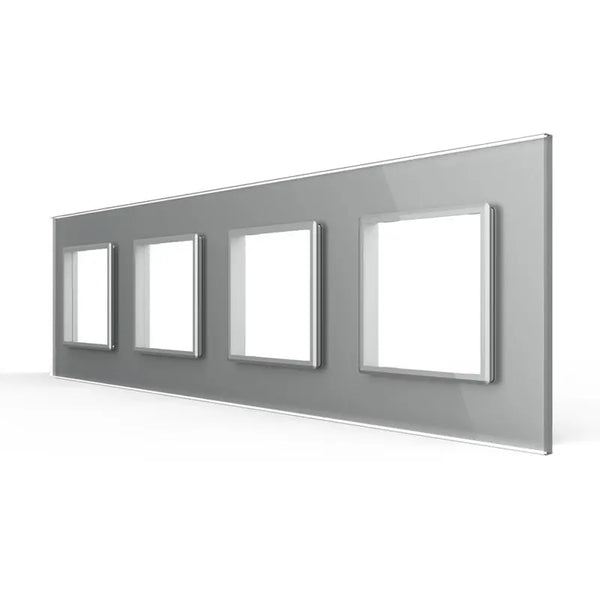 Livolo | Grijs | SR+SR+SR+SR | Glasplaat Livolo Nederland B.V.