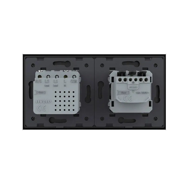 Livolo | Zwart | SR+SR | Wandcontactdoos | USB type C oplader Livolo Nederland B.V.