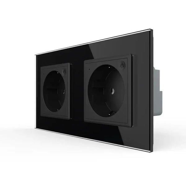 Livolo | Zwart | SR+SR | Wandcontactdoos | Smart Home Livolo Nederland B.V.