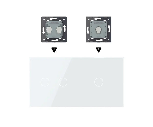 Zelf samenstellen | Wit | Afdekraam 2+1 Livolo Nederland B.V.
