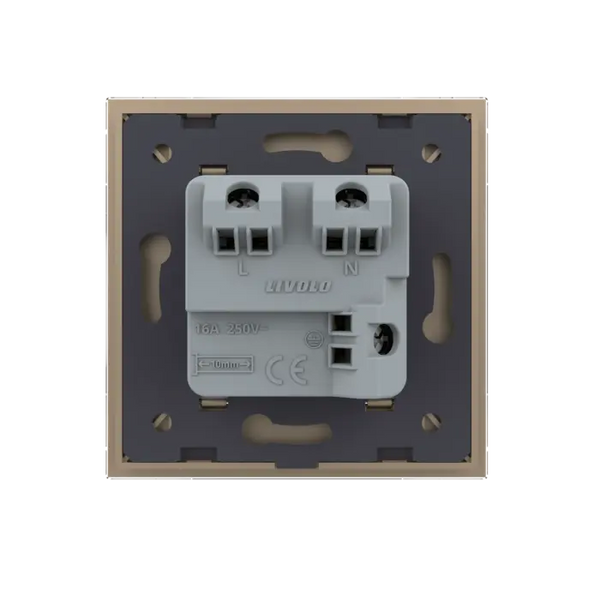 Livolo | Goud | SR | Wandcontactdoos | Zonder randaarde | IP44 Livolo Nederland B.V.