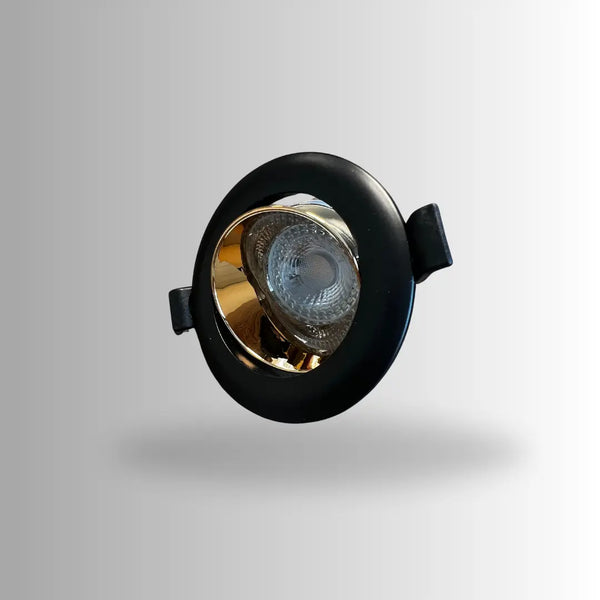GU10 armatuur | Zwart - Goud | Kantelbaar en Richtbaar | Inbouwspot | Rond | ø 76mm Livolo Nederland B.V.