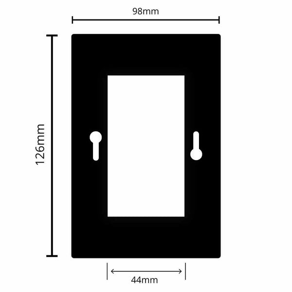 Livolo | Zwart glanzend | Adapterraam | Dubbel wandcontactdoos | Extra afdekking Livolo Nederland B.V.