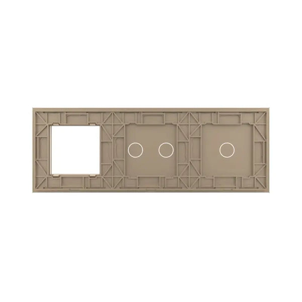 Livolo | Goud | 1+2+SR | Glasplaat | Combinatie Livolo Nederland B.V.