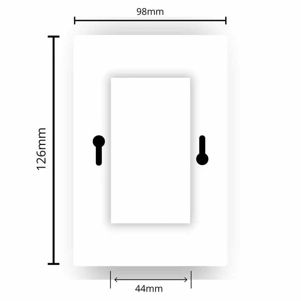 Livolo | Wit glanzend | Adapterraam | Dubbel wandcontactdoos | Extra afdekking Livolo Nederland B.V.