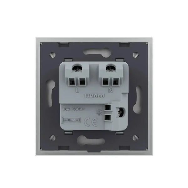 Livolo | Grijs | SR | Wandcontactdoos | Zonder randaarde | IP44 Livolo Nederland B.V.