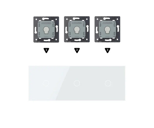Zelf samenstellen | Wit | Afdekraam 1+1+1 Livolo Nederland B.V.