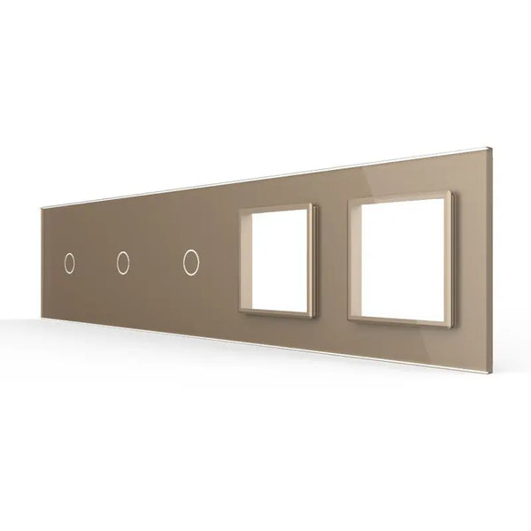 Livolo | Goud | 1+1+1+SR+SR | Glasplaat | Combinatie Livolo Nederland B.V.