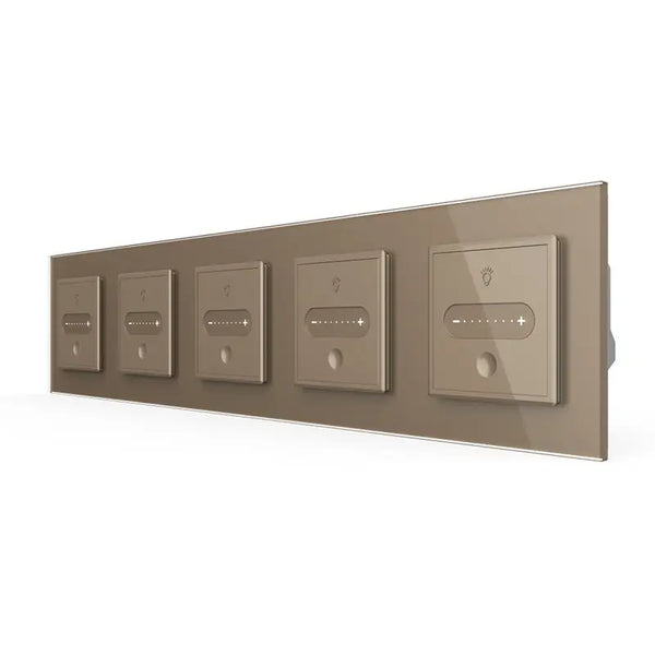 Livolo | Goud | SR+SR+SR+SR+SR | Slide-Dimmer | Smart Home Livolo Nederland B.V.