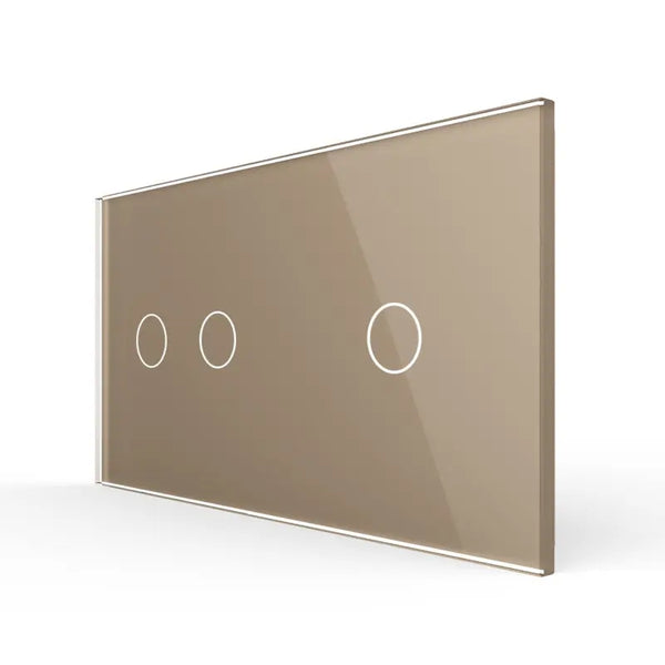 Livolo | Goud | 2+1 | Glasplaat | Touchschakelaar Livolo Nederland B.V.