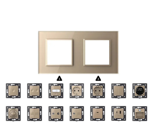 Zelf samenstellen | Goud | Afdekraam SR+SR Livolo Nederland B.V.