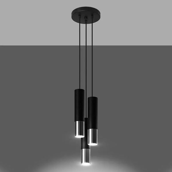 Hanglamp | 3 | Zwart met zilveren buitenzijde | Rond | Luxe LED Livolo Nederland B.V.