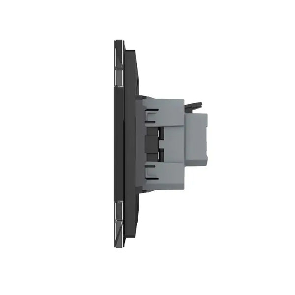 Livolo | Zwart | SR+SR | Wandcontactdoos | Chrome frame Livolo Nederland B.V.