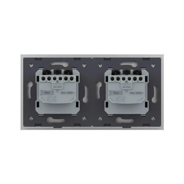 Livolo | Grijs/Zwart | SR+SR | Wandcontactdoos Livolo Nederland B.V.