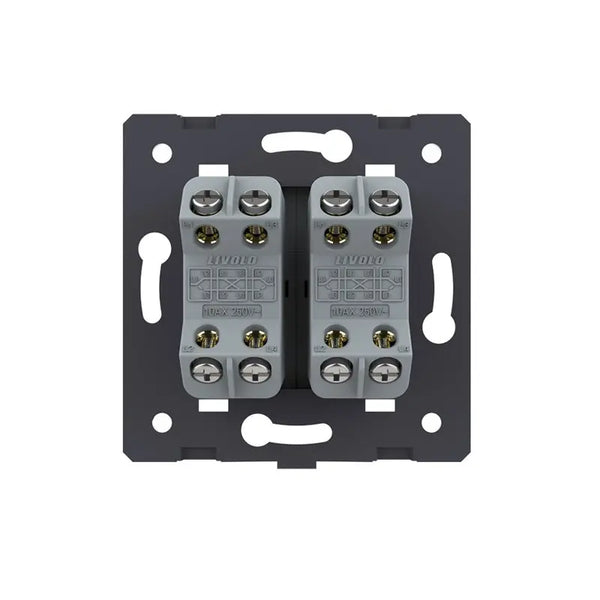 Livolo | Zwart | 2 | Module | Aan/Uit | Kruis | Wipschakelaar Livolo Nederland B.V.