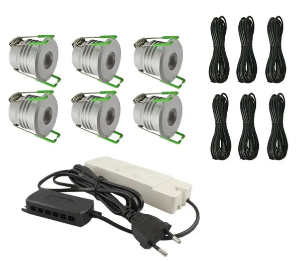 Complete Veranda Set | Deluxe 2 | Veranda verlichting 12V | Plug and Play | 6 Inbouwspots | Niet dimbaar Livolo Nederland B.V.