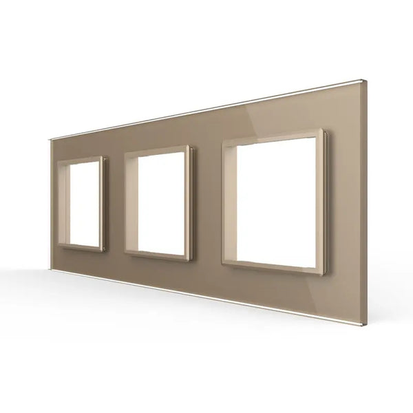 Livolo | Goud | SR+SR+SR | Glasplaat Livolo Nederland B.V.