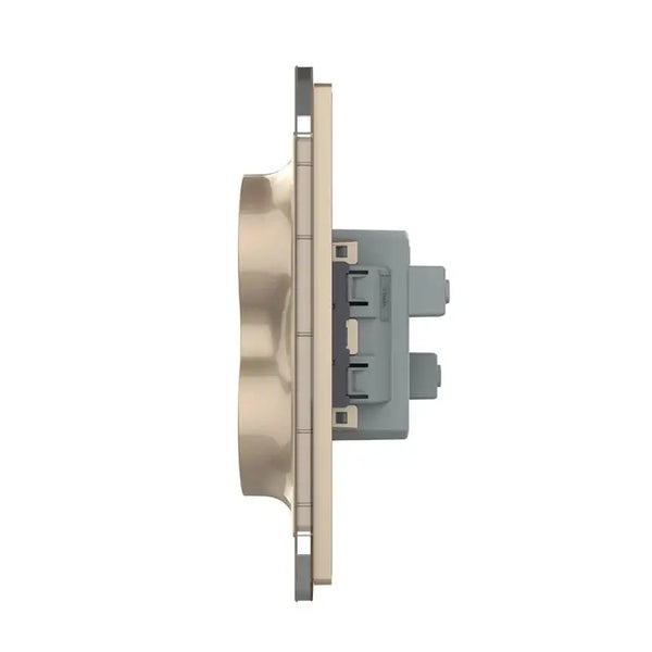Livolo | Goud | Dubbel Wandcontactdoos | 1 inbouwdoos Livolo Nederland B.V.