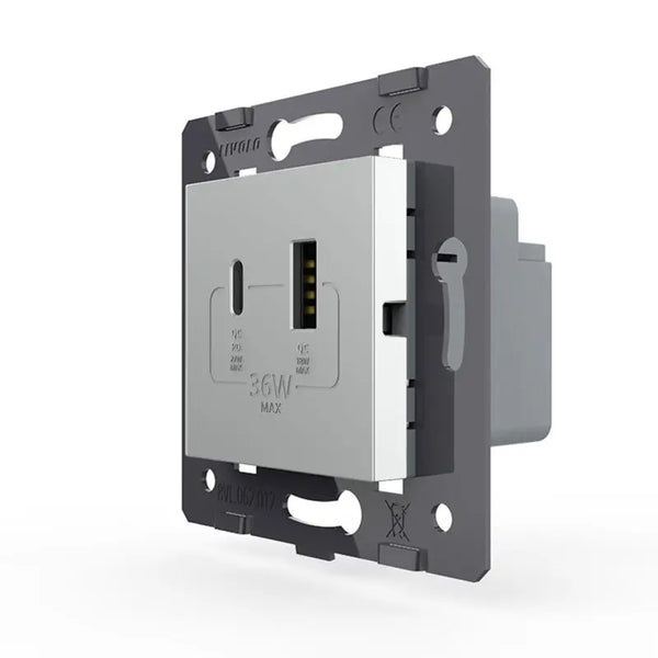 Livolo | Grijs | SR | Module | USB + USB-C oplader Livolo Nederland B.V.