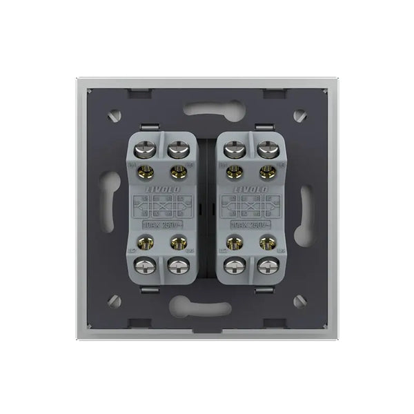 Livolo | Grijs | 2 | Aan/Uit | Kruis | Wipschakelaar Livolo Nederland B.V.