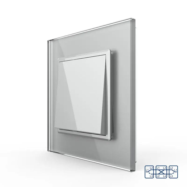 Livolo | Grijs | 1 | Aan/Uit | Kruis | Wipschakelaar Livolo Nederland B.V.