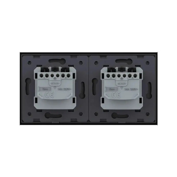 Livolo | Zwart/Wit | SR+SR | Wandcontactdoos Livolo Nederland B.V.