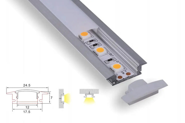 Cover cap | 1 Meter | Law | Flat | COB LED strip