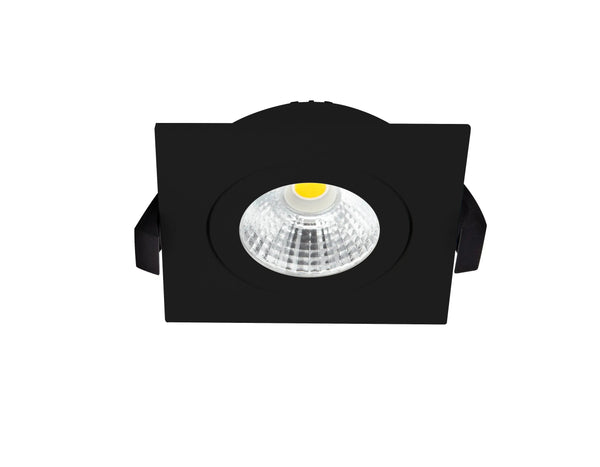 Inbouwspot | Zwart | Lage inbouwdiepte | IP54 | Kantelbaar | Vierkant | Ø 68mm Livolo Nederland B.V.