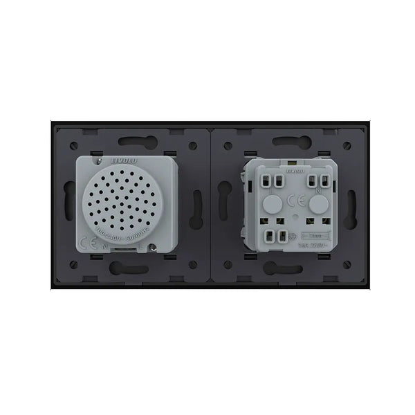 Livolo | Zwart | SR+SR | Wandcontactdoos | Bluetooth speaker | France Livolo Nederland B.V.