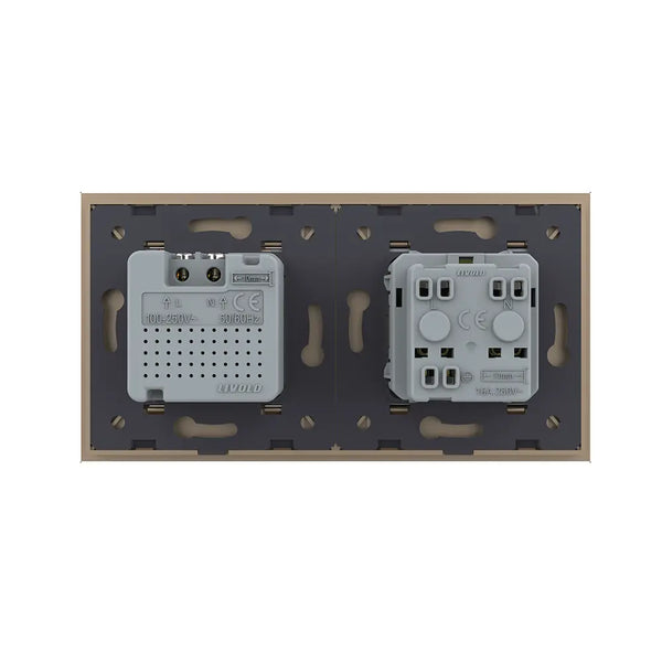 Livolo | Goud | SR+SR | Wandcontactdoos | France | Bewegingsmelder | Aan/Uit Livolo Nederland B.V.