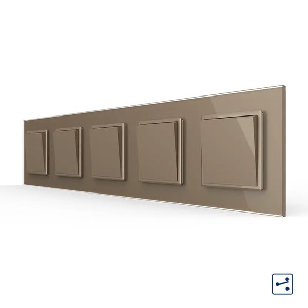 Livolo | Goud | 1+1+1+1+1 | Aan/Uit | Wissel | Wipschakelaar Livolo Nederland B.V.