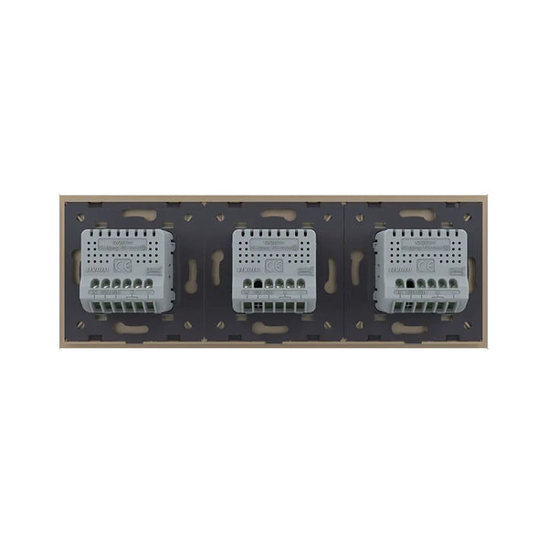 Livolo | Goud | 1+1+2 | Puls | 12 of 24V DC | Schakelaar Livolo Nederland B.V.