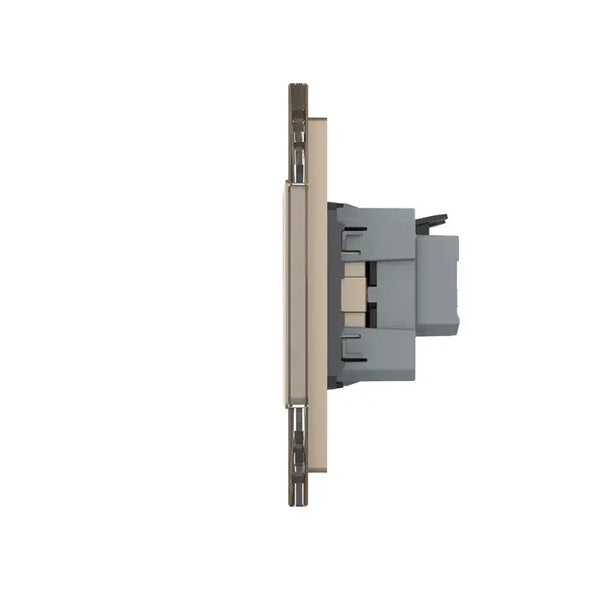 Livolo | Goud | 1+1+SR+SR | Aan/Uit | Wissel | Wipschakelaar met dubbele wandcontactdoos Livolo Nederland B.V.