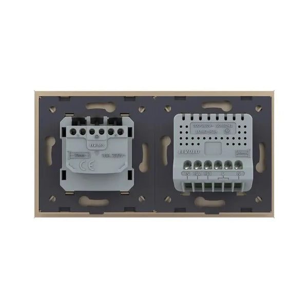 Livolo | Goud | 2+SR | Rolluik schakelaar met wandcontactdoos Livolo Nederland B.V.