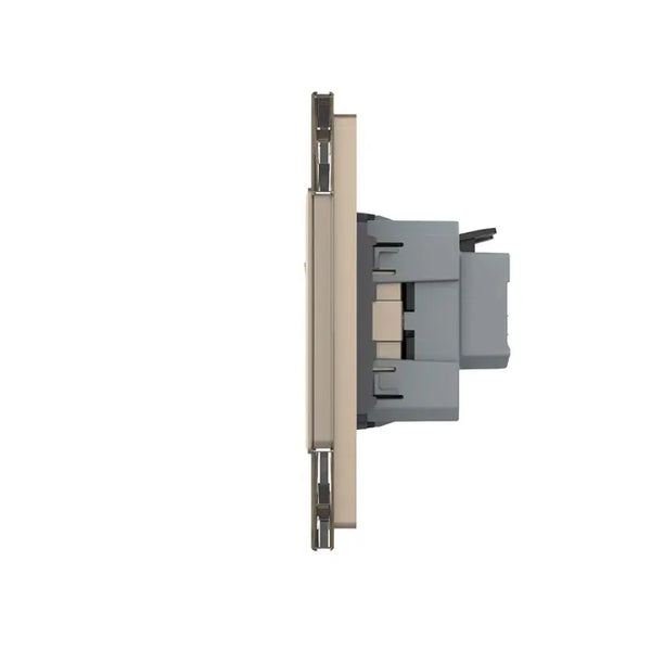 Livolo | Goud | 2+SR+SR | Aan/Uit | Wipschakelaar met dubbele wandcontactdoos Livolo Nederland B.V.