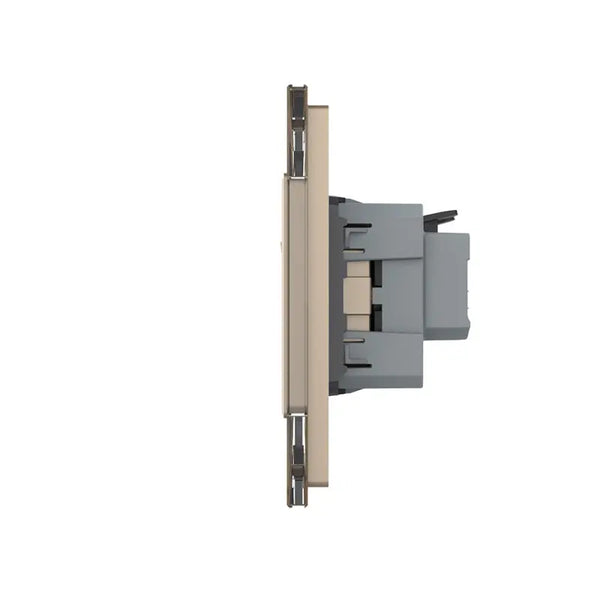 Livolo | Goud | 2+SR+SR | Puls | Wipschakelaar met dubbele wandcontactdoos Livolo Nederland B.V.