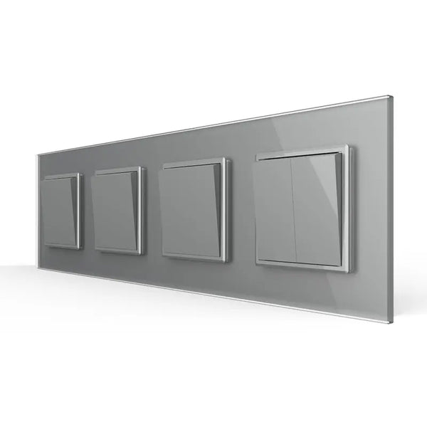 Livolo | Grijs | 1+1+1+2 | Puls | Wipschakelaar Livolo Nederland B.V.