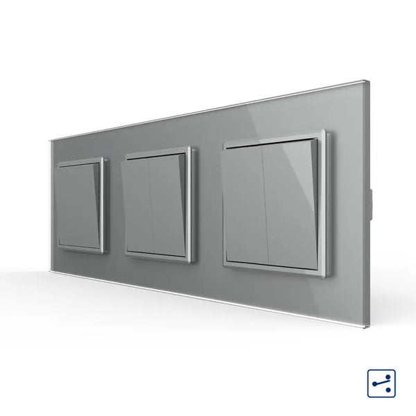 Livolo | Grijs | 1+2+2 | Aan/Uit | Wissel | Wipschakelaar Livolo Nederland B.V.