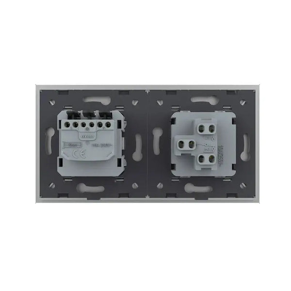 Livolo | Grijs | 1+SR | Puls | Wipschakelaar met wandcontactdoos Livolo Nederland B.V.