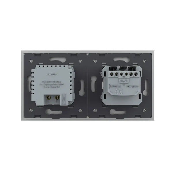 Livolo | Grijs | SR+SR | Wandcontactdoos | Wandverlichting | Beweging en nacht sensor Livolo Nederland B.V.