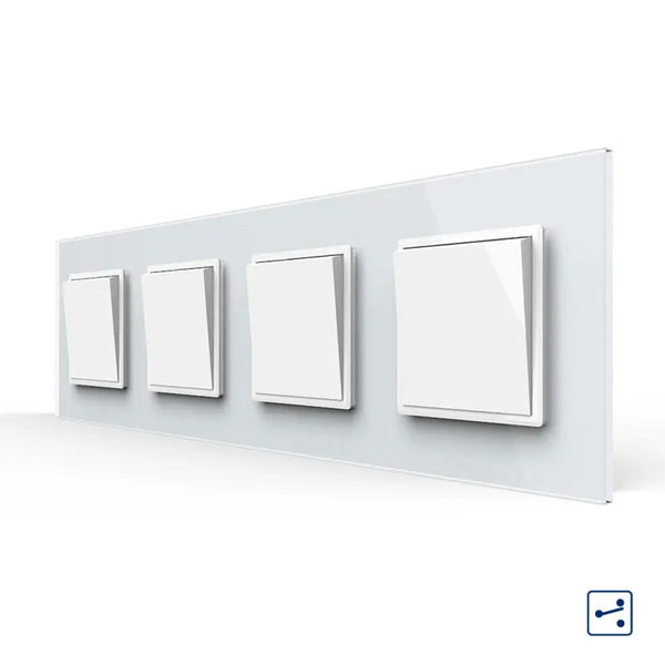 Livolo | Wit | 1+1+1+1 | Aan/Uit | Wissel | Wipschakelaar Livolo Nederland B.V.