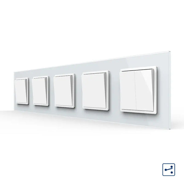 Livolo | Wit | 1+1+1+1+2 | Aan/Uit | Wissel | Wipschakelaar Livolo Nederland B.V.