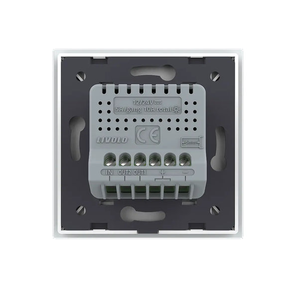 Livolo | Wit | 2 | Aan/Uit | 12 of 24V DC | Schakelaar Livolo Nederland B.V.